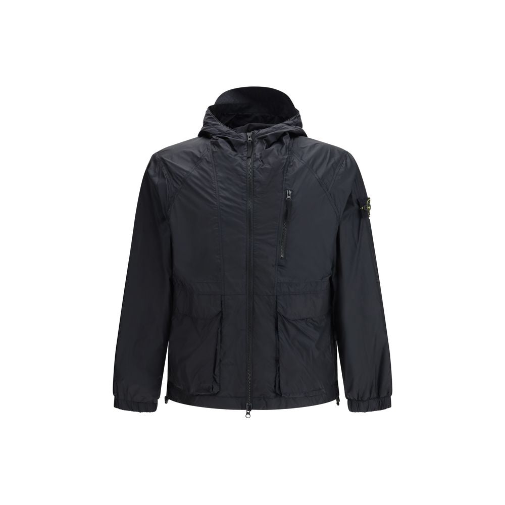 Stone Island Blue Polyamide Coat
